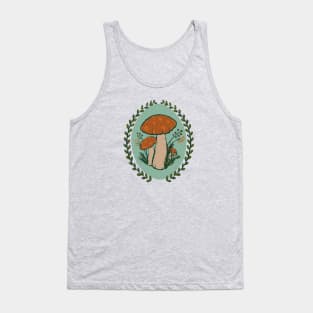 Vintage-Style Cottagecore Mushrooms Tank Top